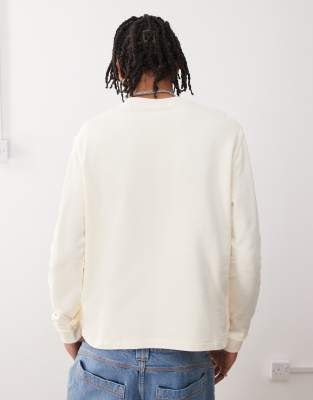 Guess Originals crew neck sweatshirt in off white with logo