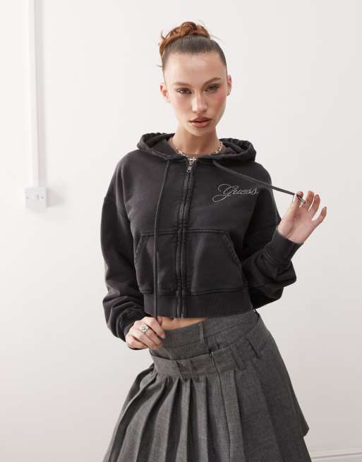 【ブラック(JTMU)】GUESS Originals パーカー レディース (W)Rhinestone Hoodie ブラック(JTMU)】GUESS Originals パーカー レディース(W)Rhinestone