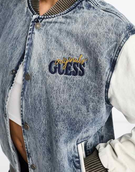 Guess color 2024 block denim jacket