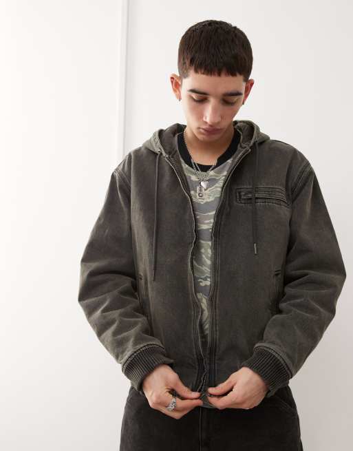Guess Originals - Denim jack met rits in zwart met wassing , 2 van 4