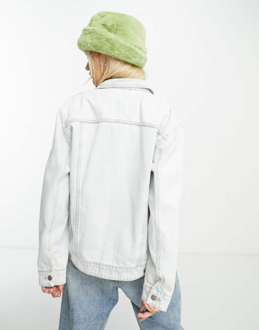 White washed denim outlet jacket