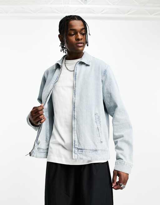 Guess Originals - Denimjakke med sildebensmønster i vintage-vask