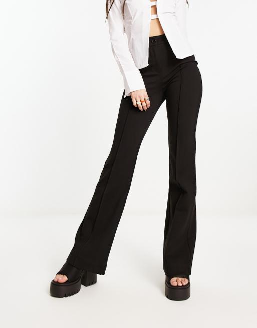 Guess Originals CLAIRE PINTUCK FLARED PANTS - Trousers - jet black/black 