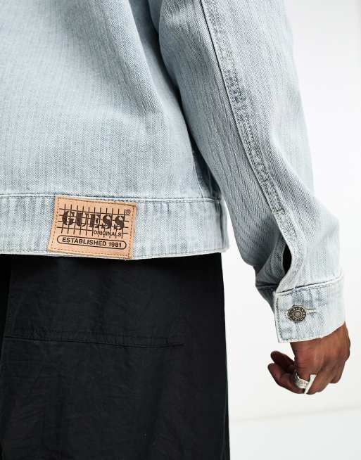Guess Originals Giacca di jeans lavaggio vintage a spina di