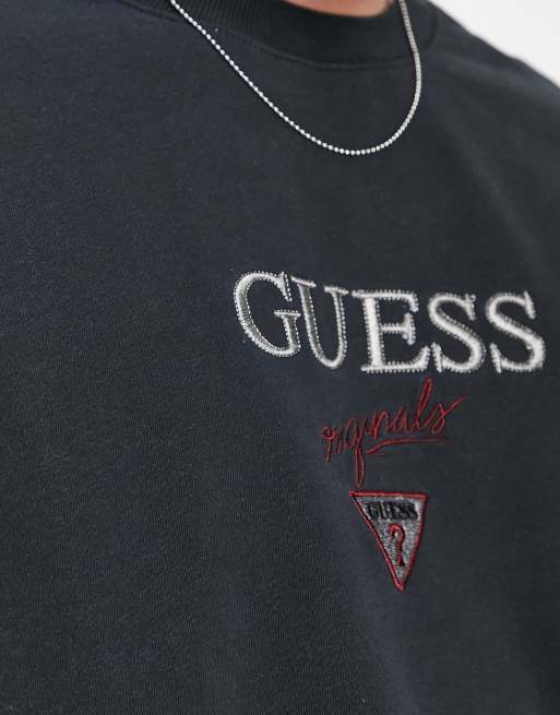 Guess Originals crew neck in black | ASOS