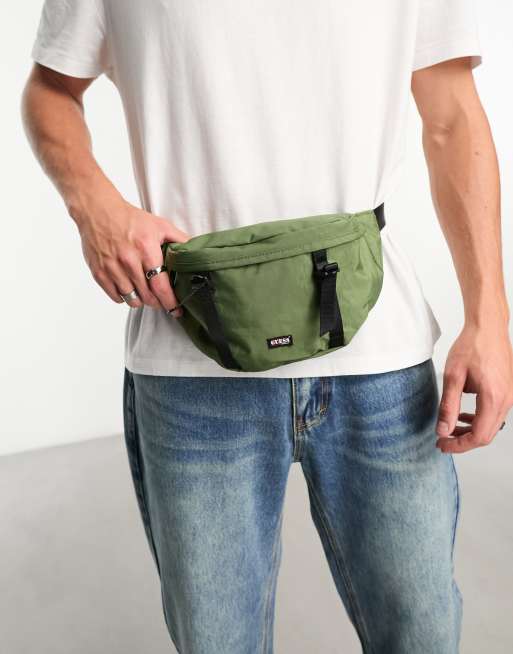 Men's Vintage Check Nylon Belt Bag/Fanny Pack