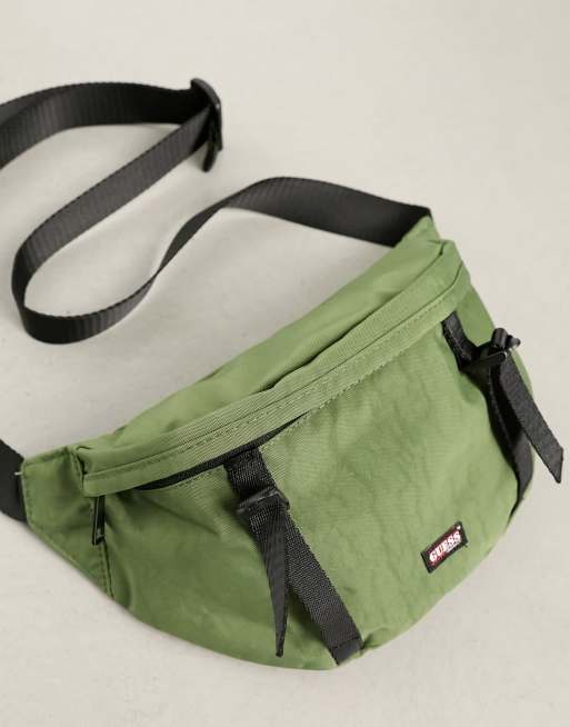 Guess Originals logo nylon fanny pack in green