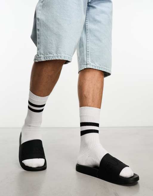 GUESS Originals logo sliders in black, 4 of 4