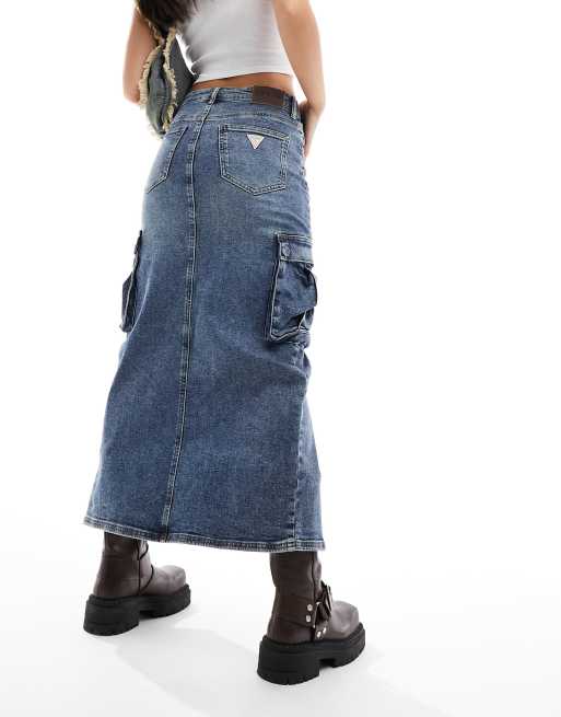 Guess high 2024 waist denim skirt