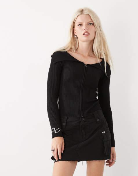 Guess Originals mini cargo skirt in black