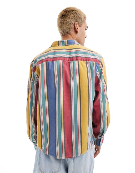 Guess Originals multicoloured long sleeve striped shirt ASOS