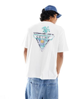 GUESS Originals palms t-shirt in white