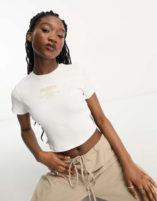 guess cropped t shirt