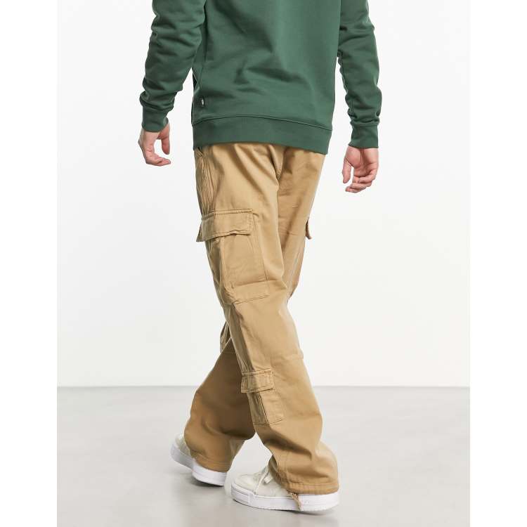 Guess Originals straight leg cargo trousers in tan