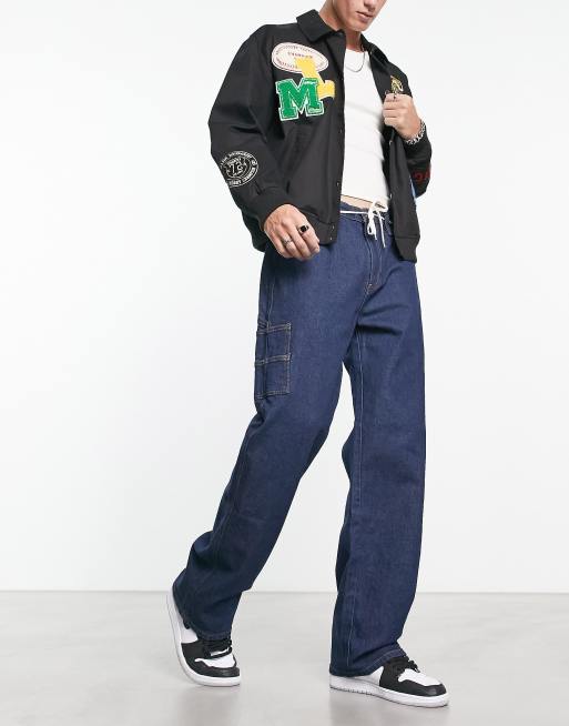 Guess Originals straight leg carpenter pants in navy