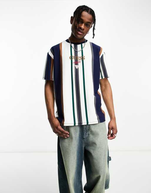 Striped t 2025 shirt guess