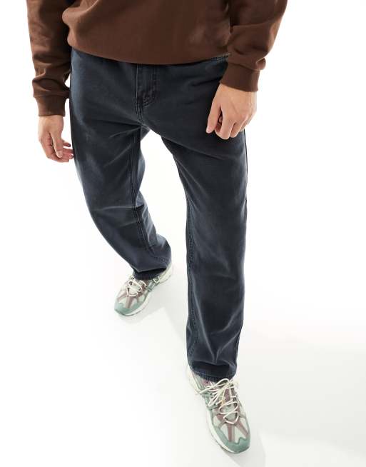 Guess Originals - Svarta, slitna byxor i avslappnad passform