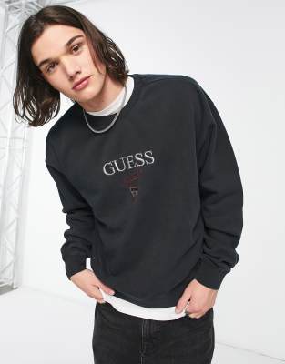 Guess Originals sweatshirt with chest logo in black Compare Closer