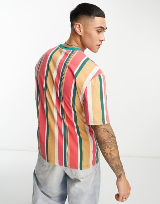 Mens guess cheap striped tee