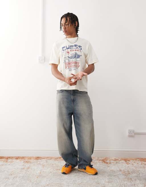 Guess Originals t-shirt in white with moto print, 4 of 4
