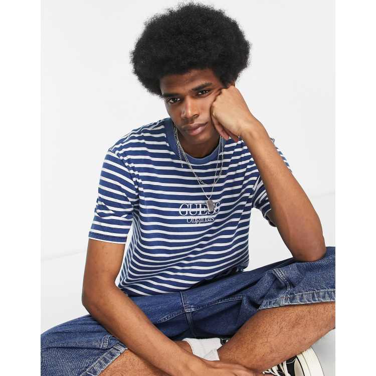 Guess blue striped outlet shirt