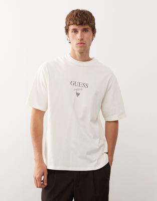 Guess Originals T-shirt With Printed Baker Logo In White