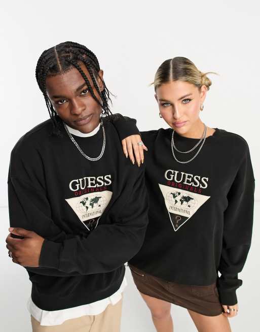 Guess triangle logo discount sweatshirt