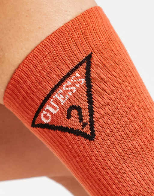 Guess Originals triangle socks in orange | ASOS