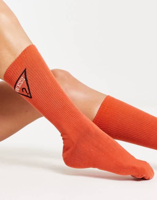 Guess Originals triangle socks in orange | ASOS