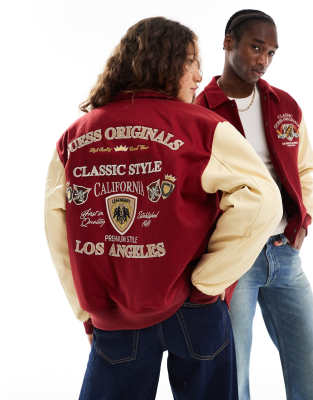 GUESS Originals - Unisex - Authentic - Letterman-Jacke in Rot