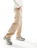 [GUESS Originals] Guess Originals unisex cargo pants in beige-Neutral L Beige