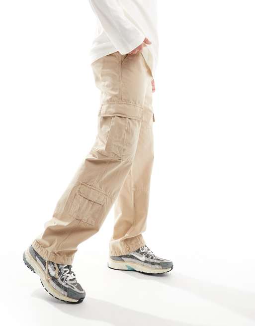 GUESS Originals – Unisex-Cargohose in Beige
