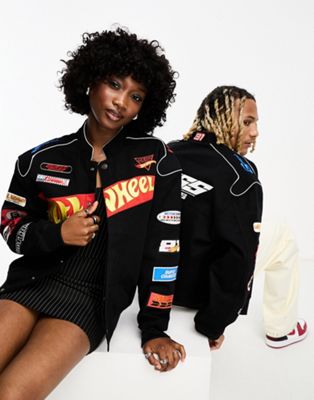 GUESS Originals unisex hot wheels racing jacket in black