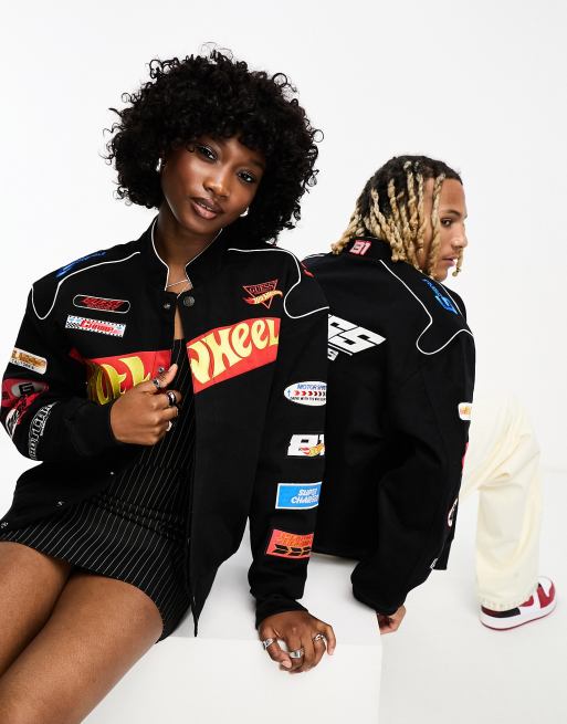 GUESS Originals unisex Hot Wheels racing jacket in black | ASOS