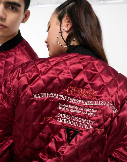 Guess maroon hot sale jacket