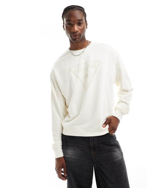 Guess jeans white sweatshirt new arrivals