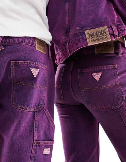 Guess Originals unisex vintage carpenter jeans in pink | ASOS