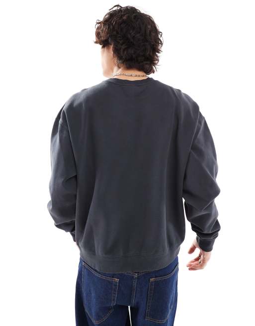 Guess Originals unisex vintage logo sweatshirt in washed black ASOS