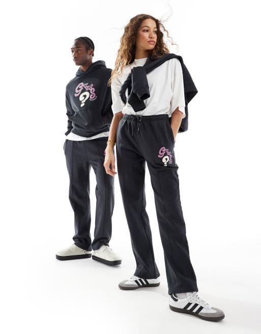 Guess Originals unisex wavy trackies in washed black (part of a set)