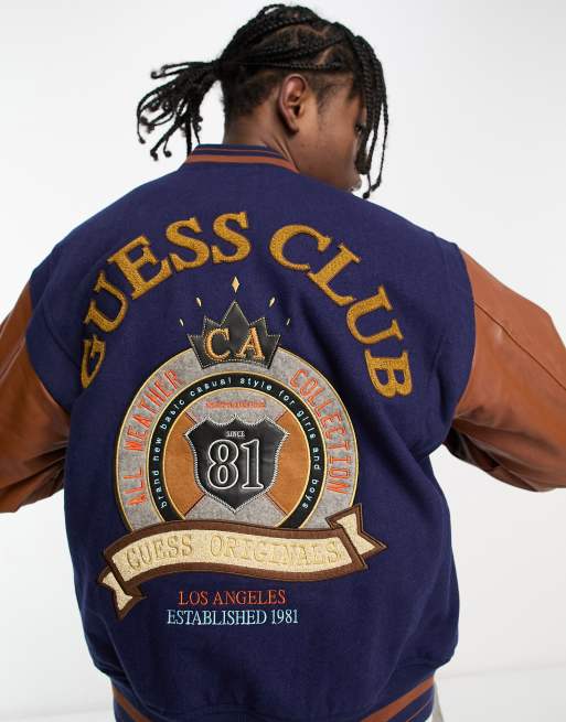 Guess Originals varsity jacket in multi | ASOS