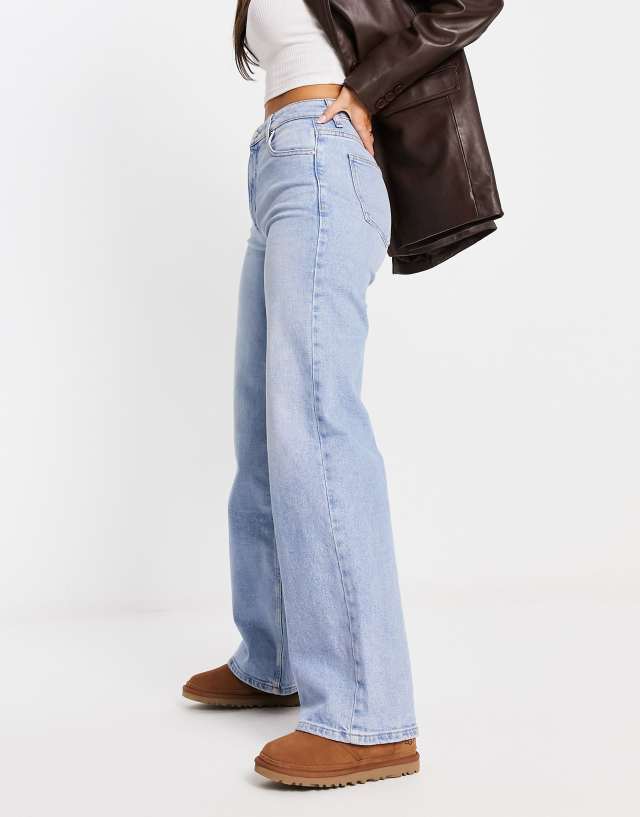 Guess Originals wide leg jeans in light wash blue