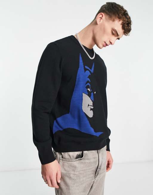 GUESS Originals x Batman – Capsule-Pullover in Schwarz mit Motiv 