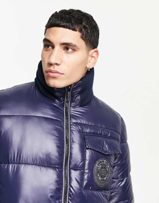 Blue guess sale puffer coat