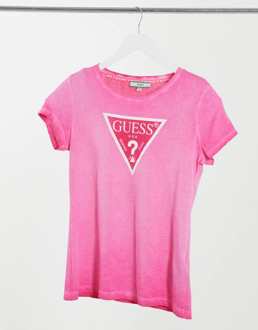 guess tshirt pink