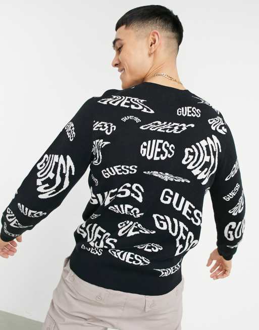 Guess hot sale sweater logo