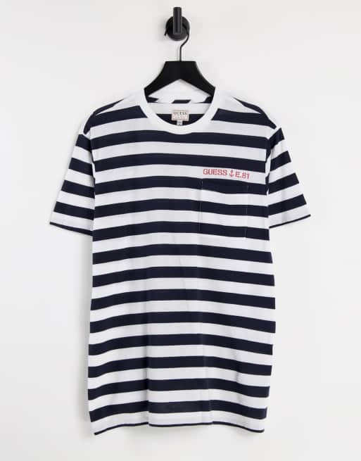 Guess t cheap shirt stripe