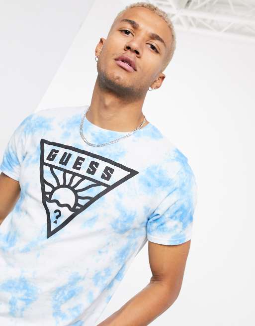 Blue guess sales t shirt