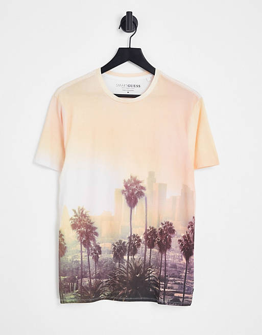 asos.com | Guess t-shirt in scenic palm tree print