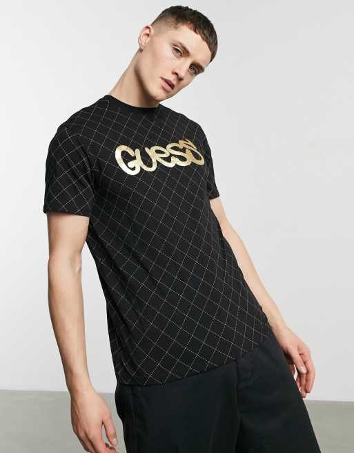 Guess black and store gold shirt