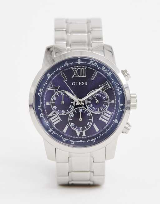 GUESS+Horizon+Mens+Analogue+24hr+Chronograph+Blue+Dial+Fashion+Watch+W0379G3  for sale online